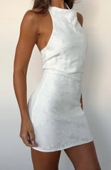 Fight For Love Halter Mini Dress Cream