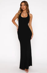 Took A Chance Halter Maxi Dress Black