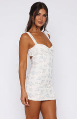 More Than Enough Mini Dress Sky Ditsy