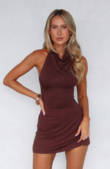 Eternal Glow Mini Dress Chocolate