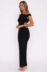 Living For The Weekend Mesh Maxi Dress Black