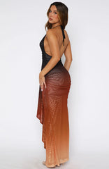 Drama Halter Maxi Dress Desert Dusk
