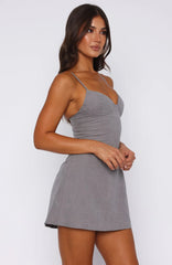 Excuse Me, Darling Mini Dress Grey