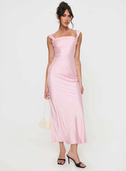 Azura Off The Shoulder Maxi Dress Pink