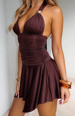 Use Somebody Mini Dress Chocolate
