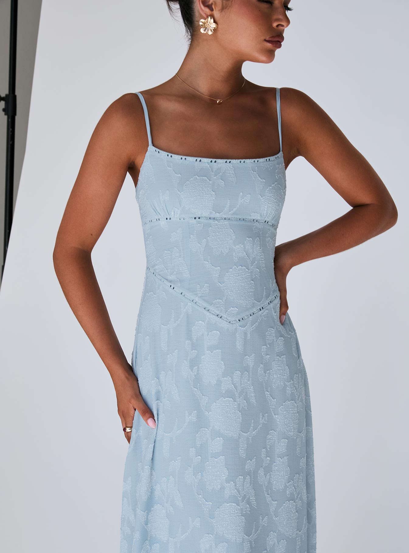 South Of France Maxi Dress Blue – Cutelira