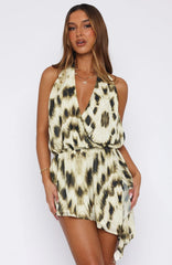 Time Of My Life Halter Mini Dress Gilded Touch