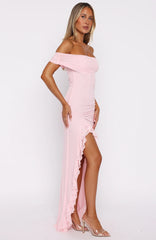 Icon In Motion Strapless Maxi Dress Baby Pink