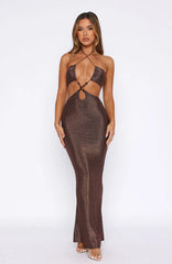 Making It Happen Maxi Dress Bronze
